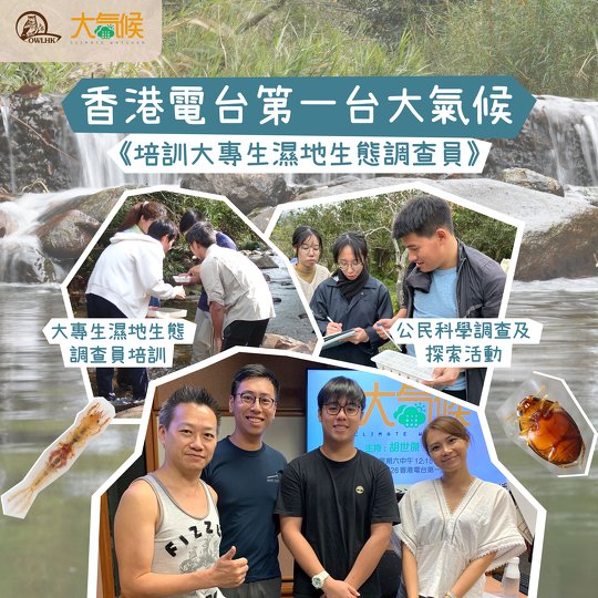 大氣候 | 培訓大專生濕地生態調查員