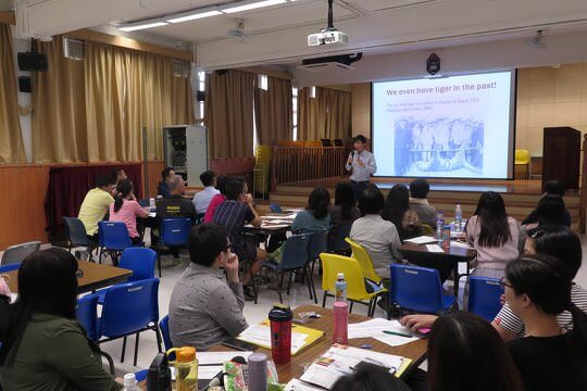 Using the Model of <i>Effective Field-based Environmental Education</i>, Dr. Xoni Ma explaining how we can use life-wide learning activities to achieve effective school education for sustainable development.