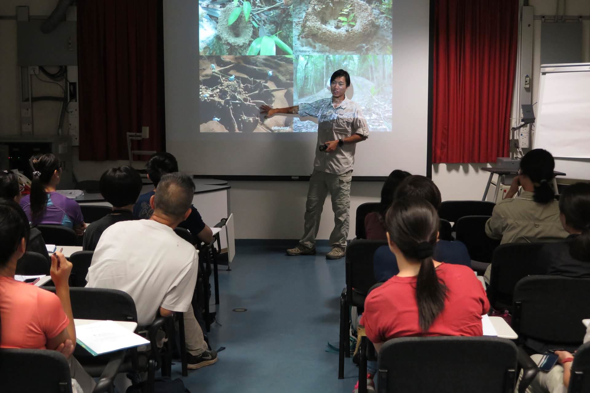 香港大學生物科學學院博士研究生李灝先生分享主題「以螞蟻作例,透過科學探究法探索城市生態」
