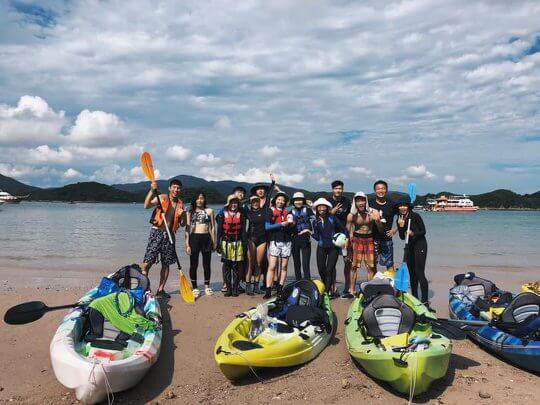 Members who mostly stick to the terrestrial now all went snorkeling and explored the marine world together