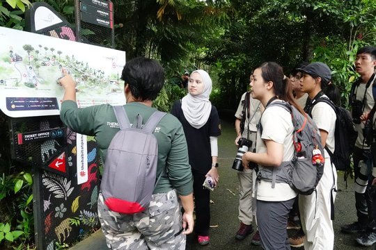 The Habitat Foundation team led us to stroll along the forest trail