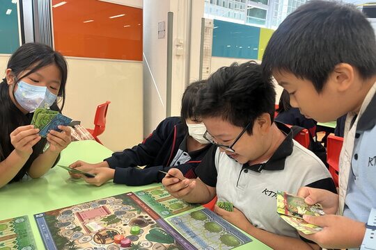 Students role-played as various species to learn concepts like the food chain