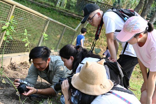 <a href=https://www.facebook.com/gowildinhk/" target="_blank">Mr. James Kwok</a> demonstrates techniques of capturing the vivid moment of organisms