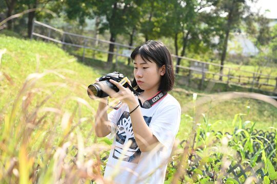 The student practiced her shooting skills on the spot