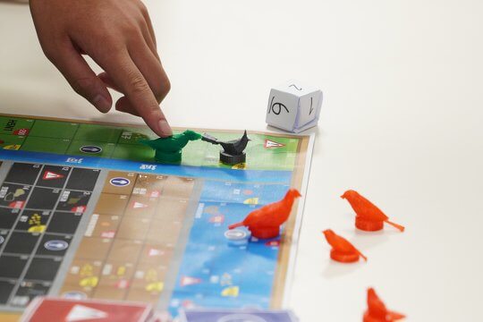 The design of the game pieces shows student’s efforts. The game pieces were designed based on six different urban birds in Hong Kong.